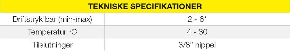 Profine-big-yellow-tekniske-specifikationer blødgøringsfilter